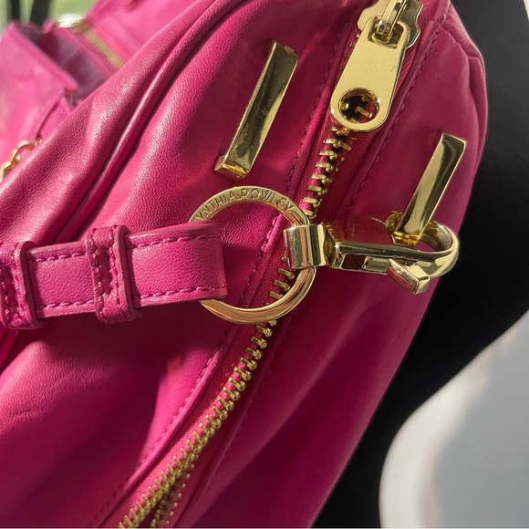 Cynthia Rowley pink Handbag Leather Bowler  Crossbody Adjustable Purse B… - Picture 7 of 13